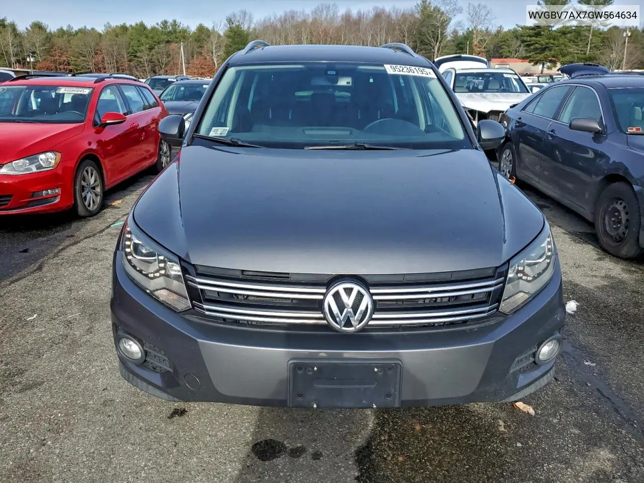WVGBV7AX7GW564634 2016 Volkswagen Tiguan S