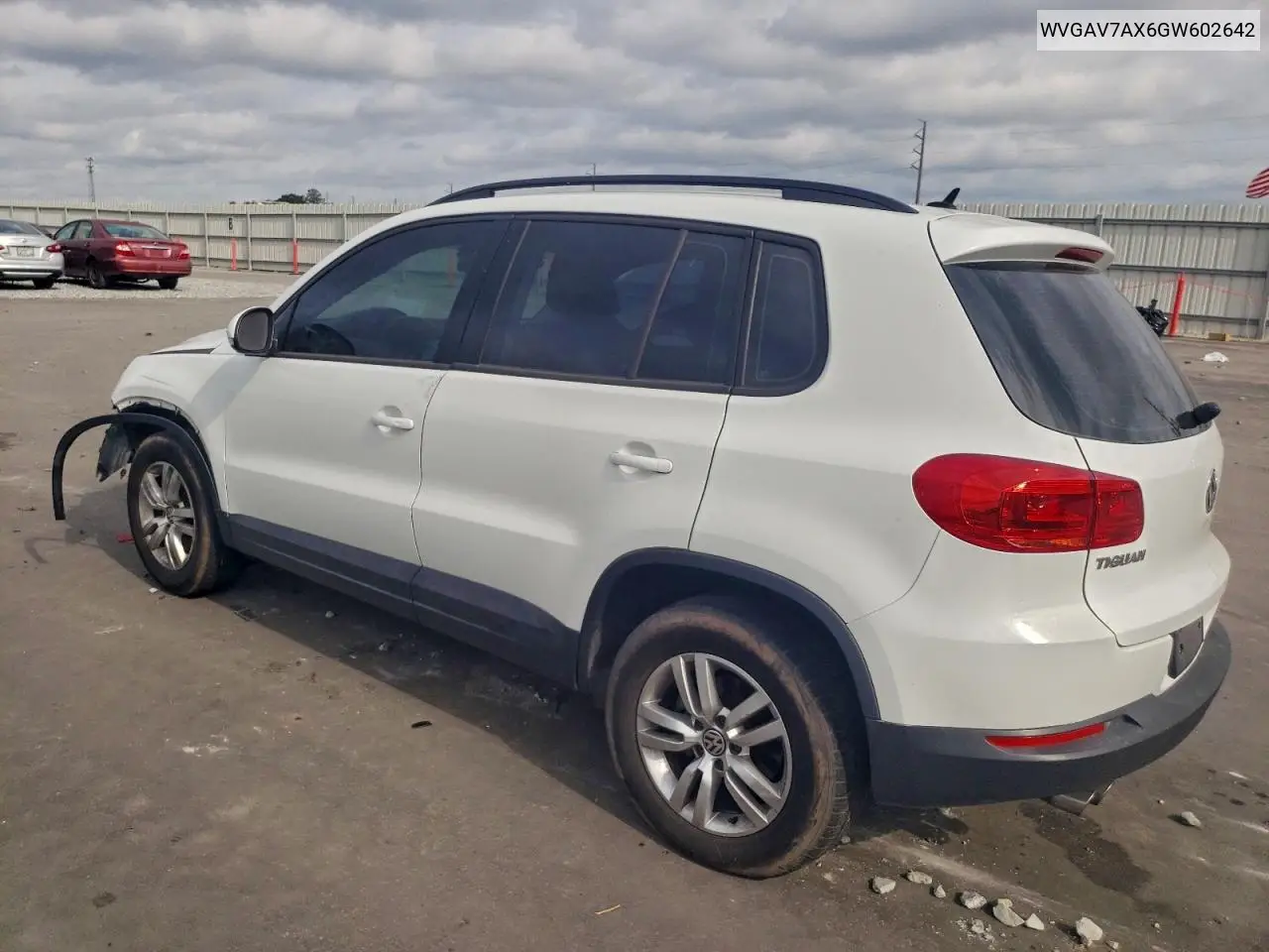WVGAV7AX6GW602642 2016 Volkswagen Tiguan S