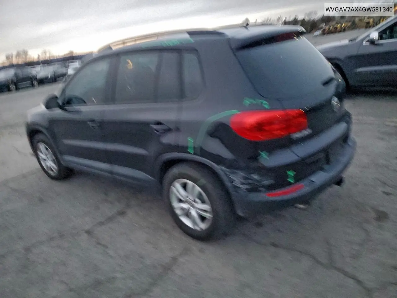 WVGAV7AX4GW581340 2016 Volkswagen Tiguan S