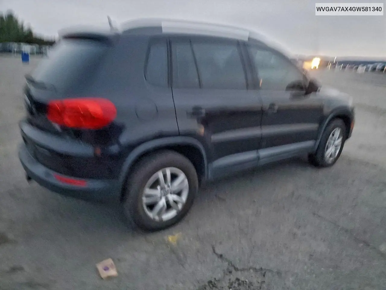 WVGAV7AX4GW581340 2016 Volkswagen Tiguan S
