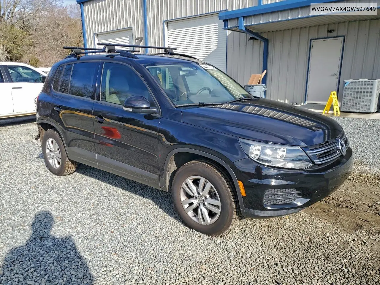 WVGAV7AX4GW597649 2016 Volkswagen Tiguan S