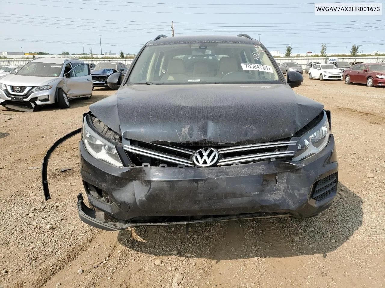 WVGAV7AX2HK001673 2017 Volkswagen Tiguan S