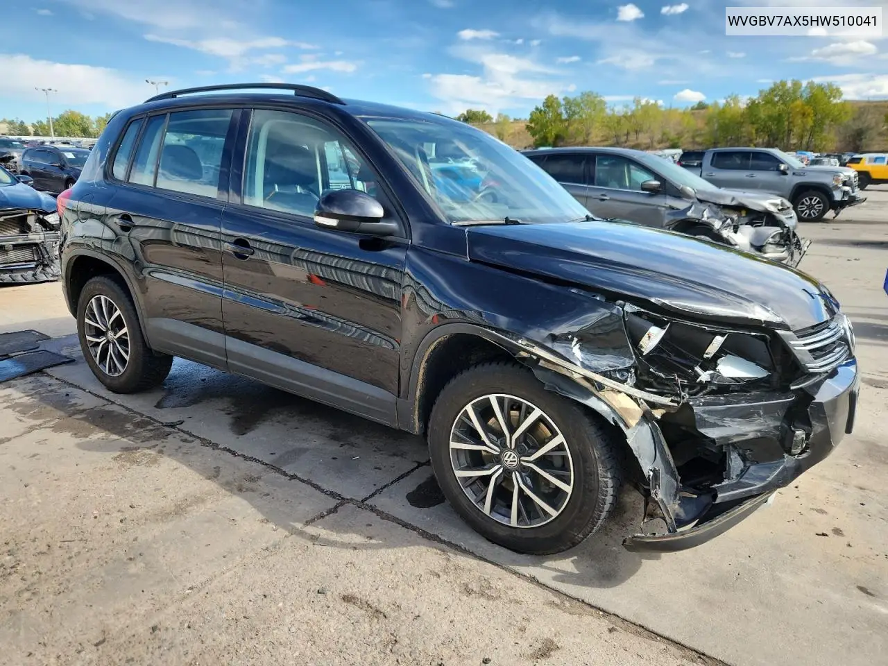 WVGBV7AX5HW510041 2017 Volkswagen Tiguan S