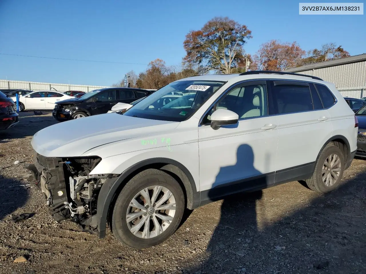 3VV2B7AX6JM138231 2018 Volkswagen Tiguan Se
