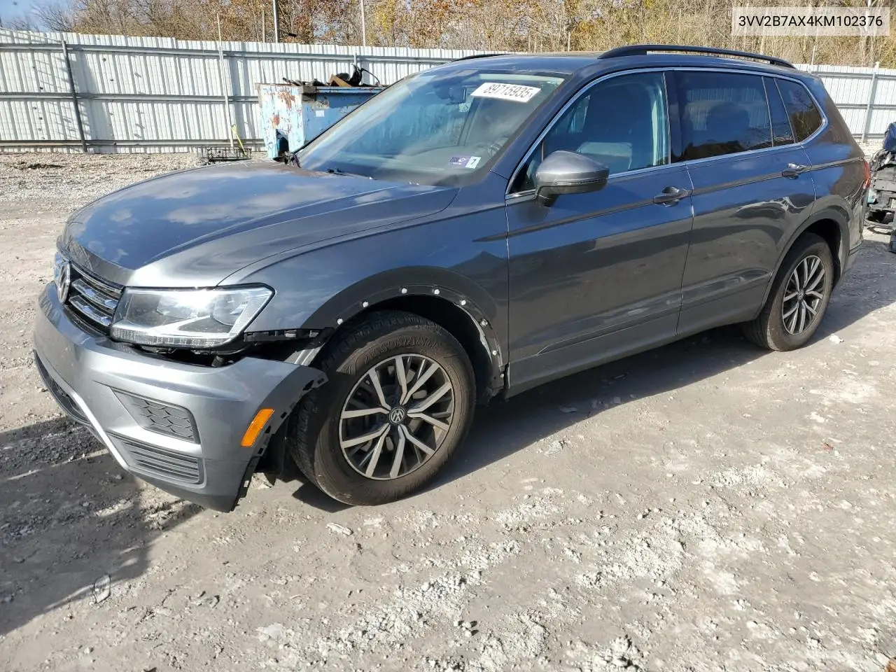 3VV2B7AX4KM102376 2019 Volkswagen Tiguan Se