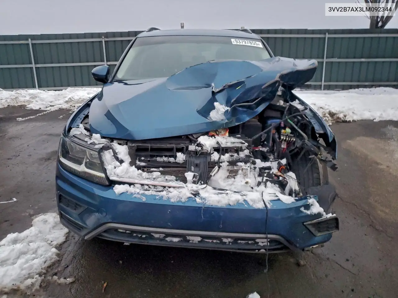 3VV2B7AX3LM092344 2020 Volkswagen Tiguan Se