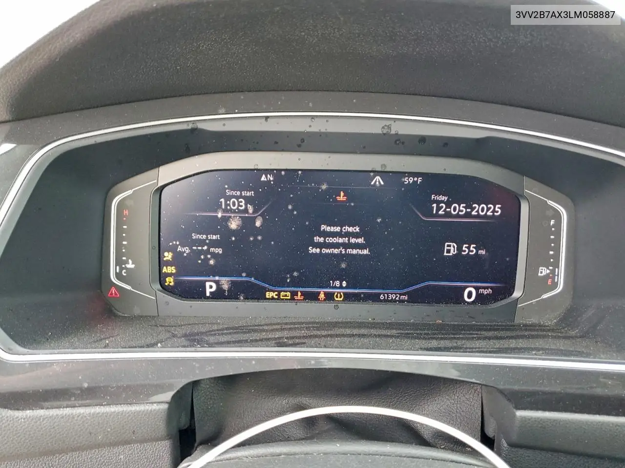 3VV2B7AX3LM058887 2020 Volkswagen Tiguan Se