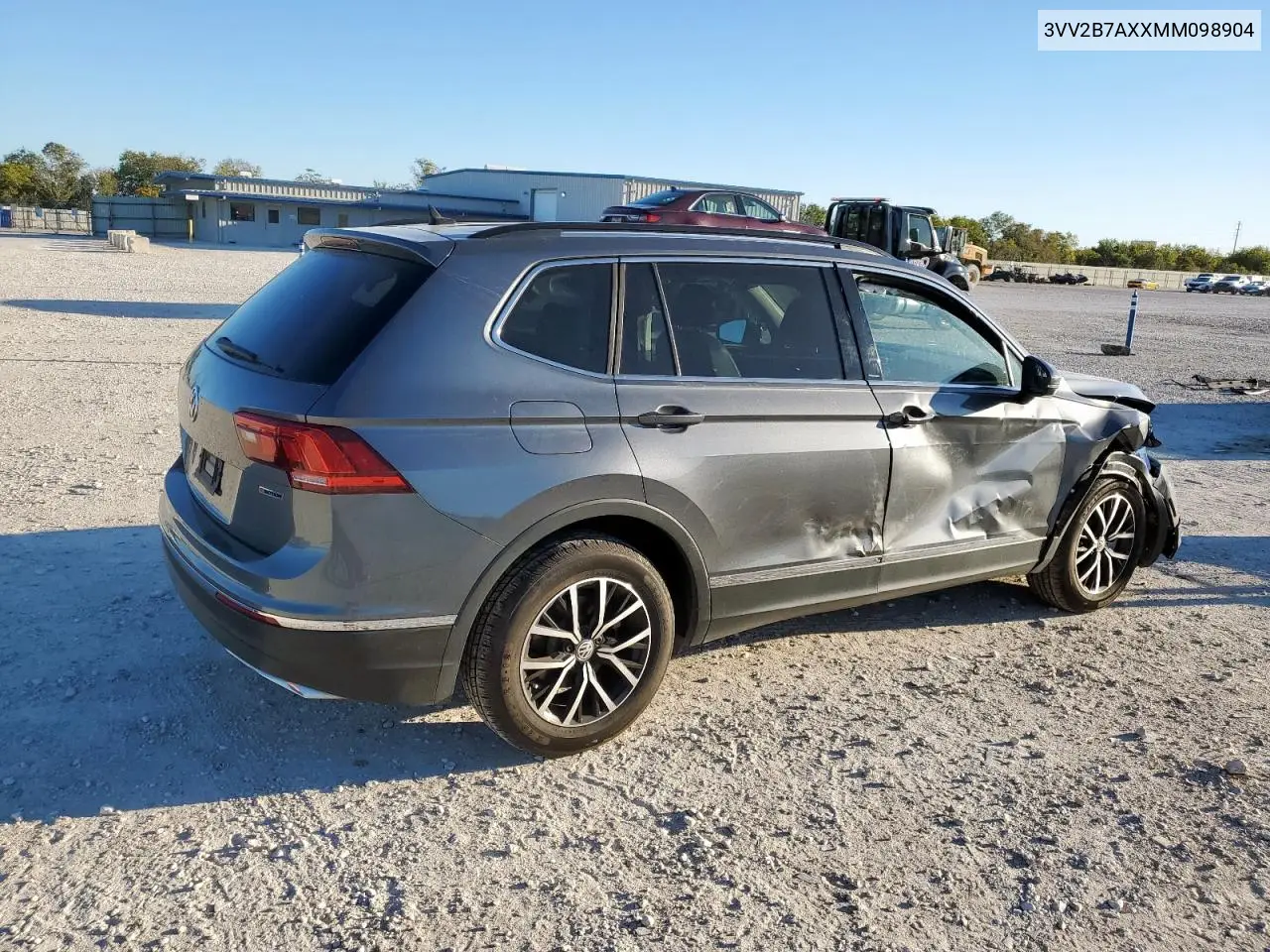 3VV2B7AXXMM098904 2021 Volkswagen Tiguan Se