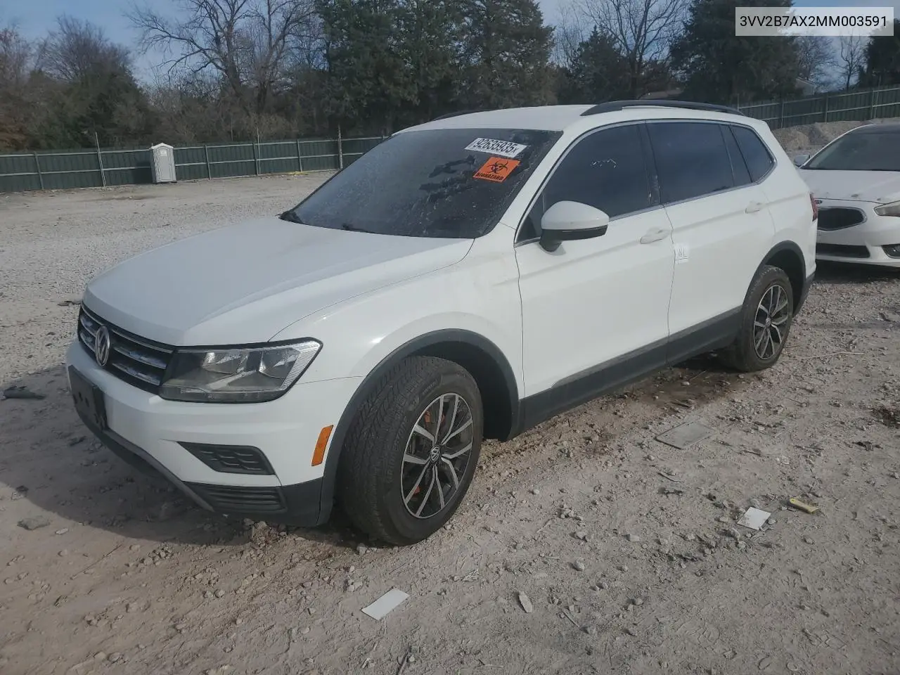 3VV2B7AX2MM003591 2021 Volkswagen Tiguan Se