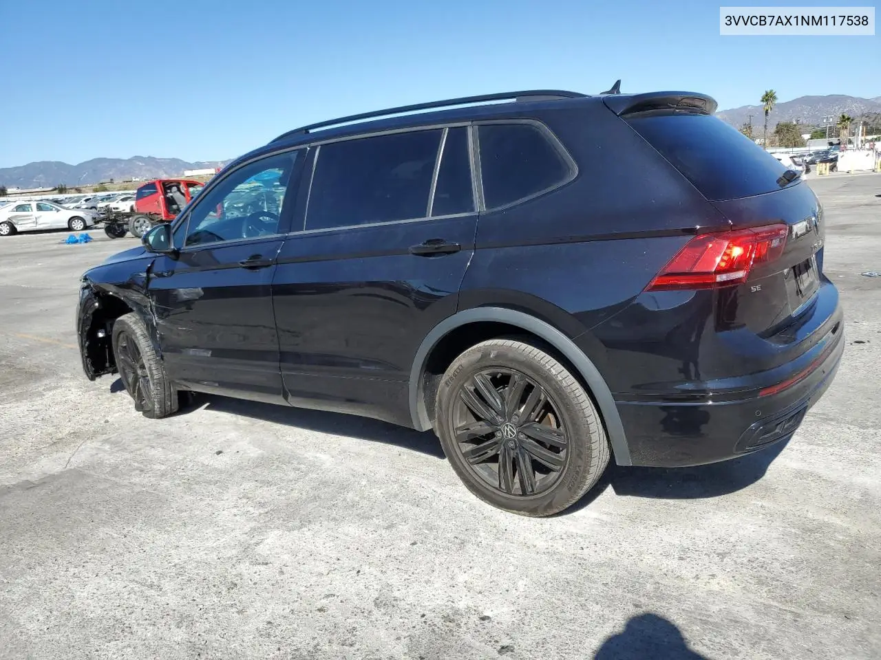 3VVCB7AX1NM117538 2022 Volkswagen Tiguan Se R-Line Black