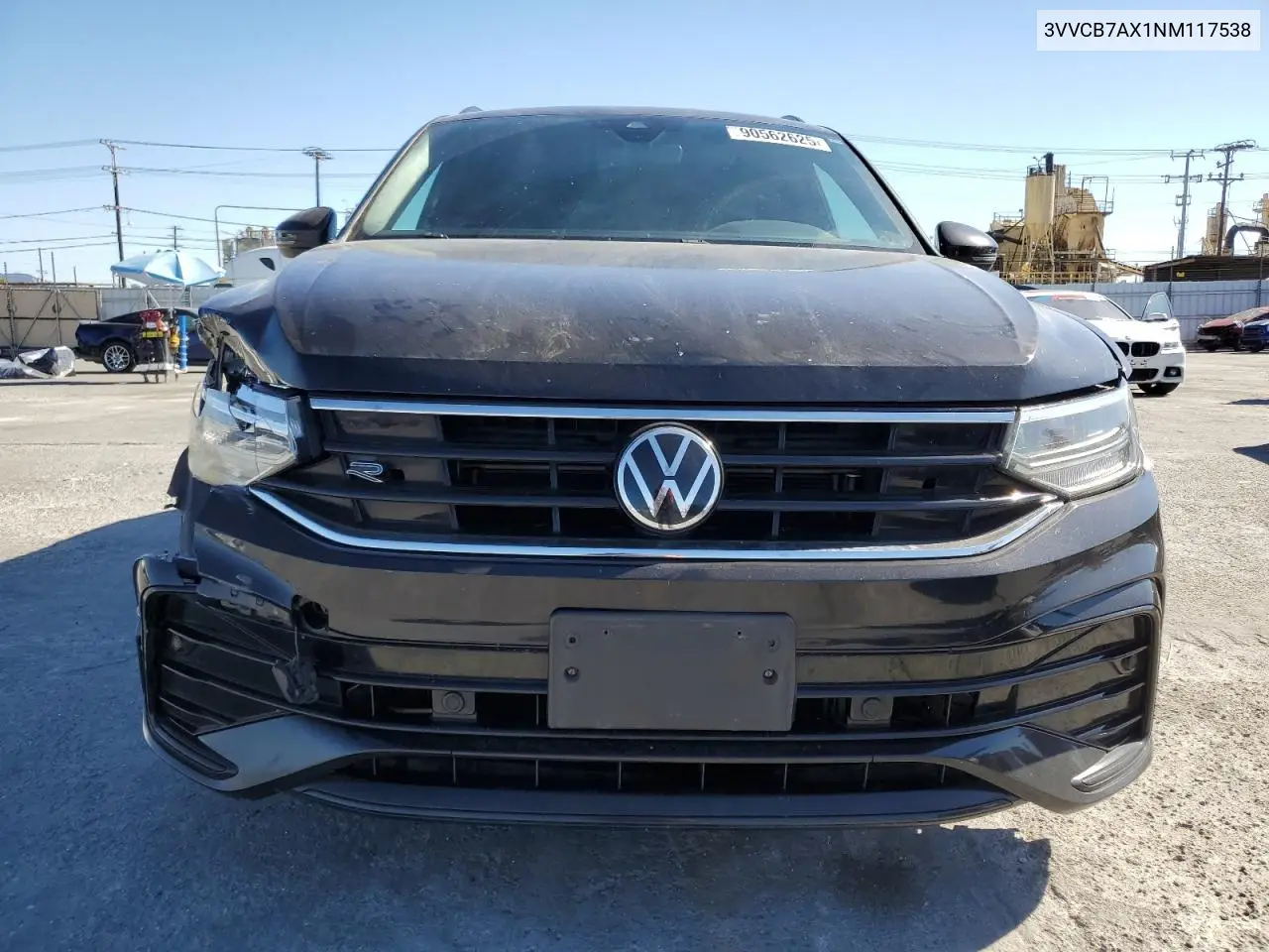 3VVCB7AX1NM117538 2022 Volkswagen Tiguan Se R-Line Black