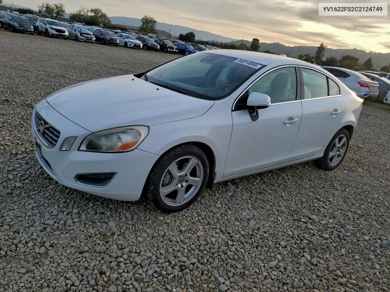 YV1622FS2C2124749 2012 Volvo S60 T5