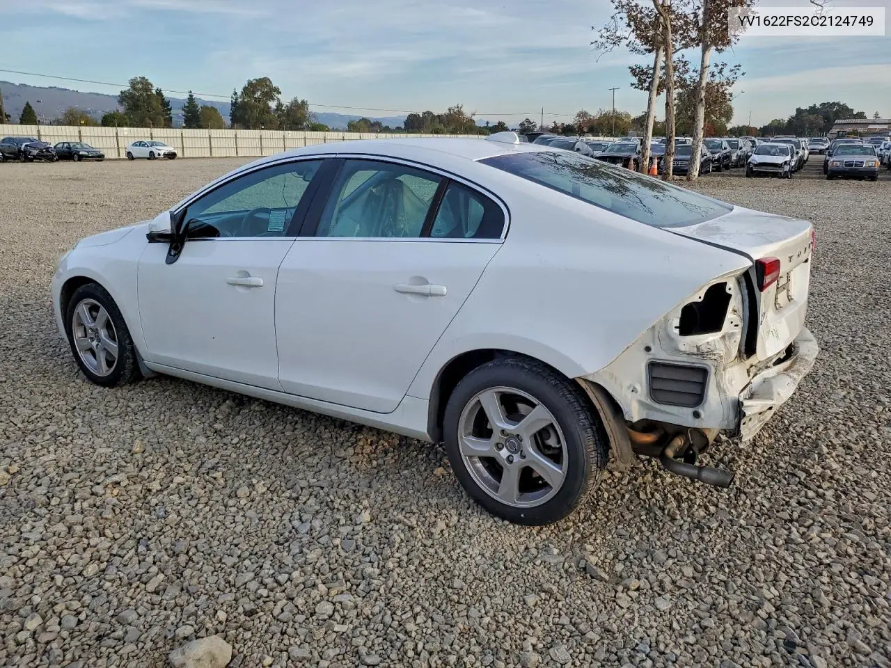 YV1622FS2C2124749 2012 Volvo S60 T5