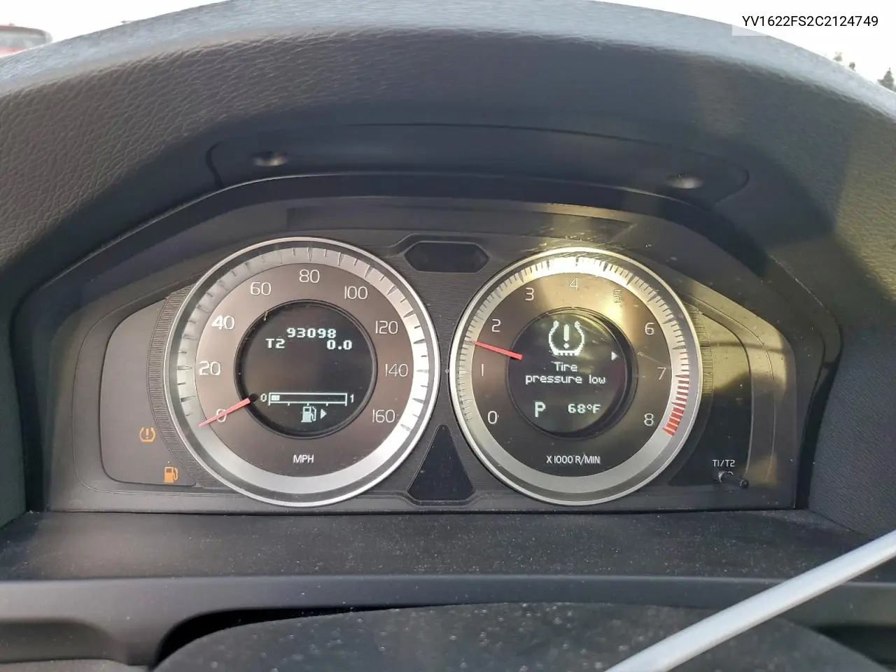 YV1622FS2C2124749 2012 Volvo S60 T5