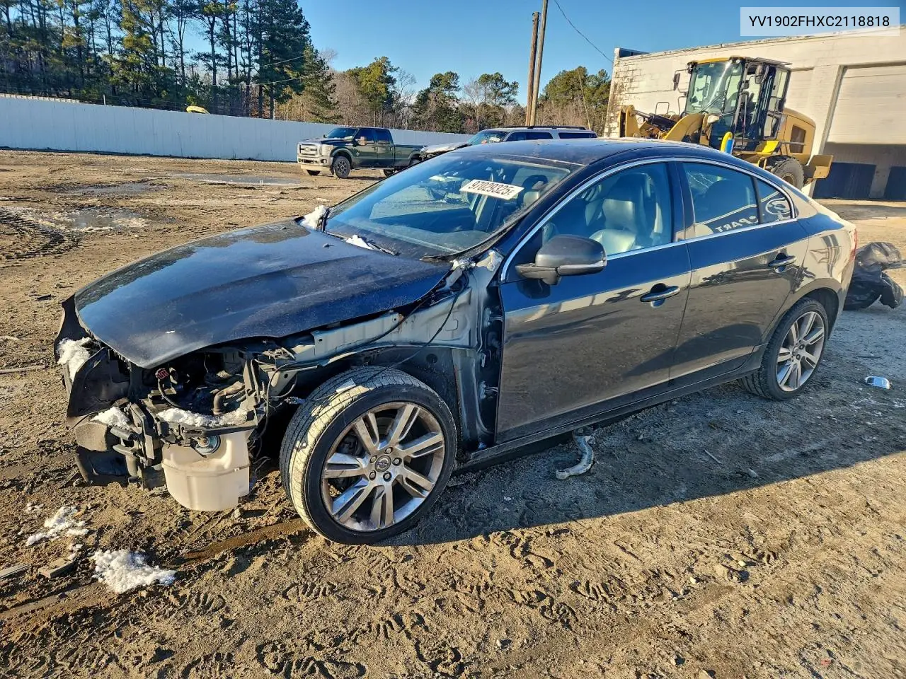 YV1902FHXC2118818 2012 Volvo S60 T6