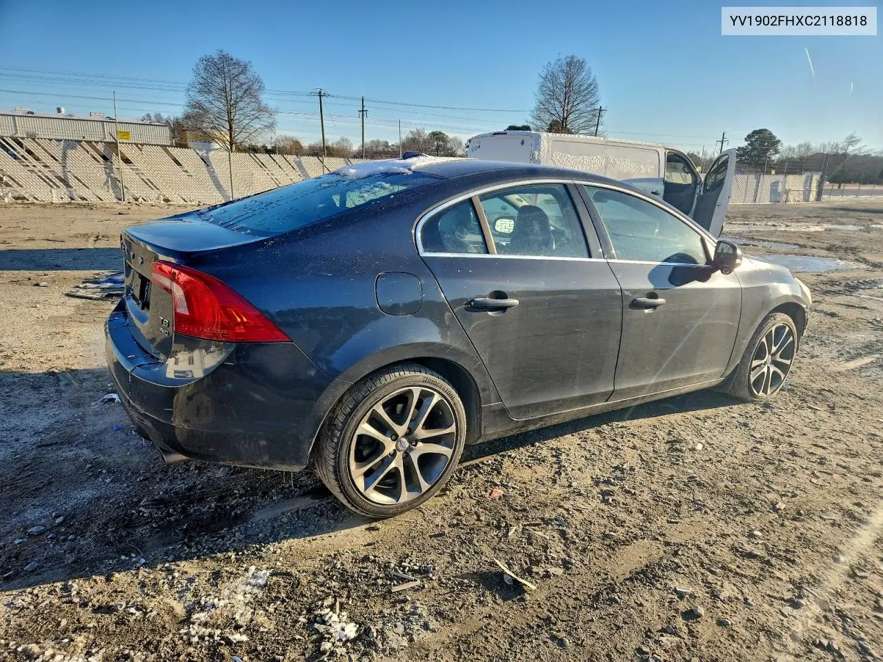 YV1902FHXC2118818 2012 Volvo S60 T6