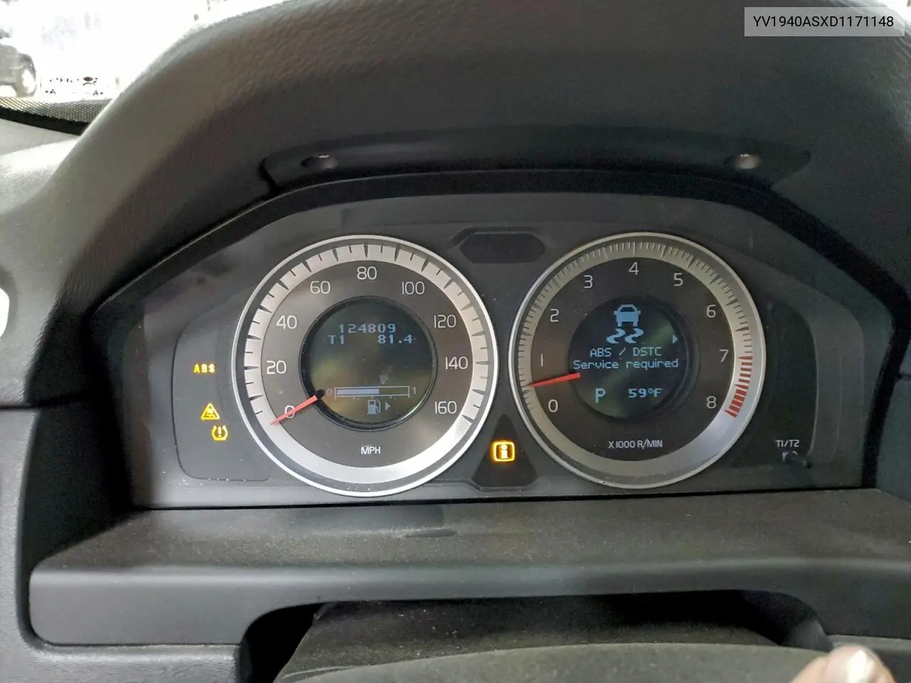 YV1940ASXD1171148 2013 Volvo S80 3.2