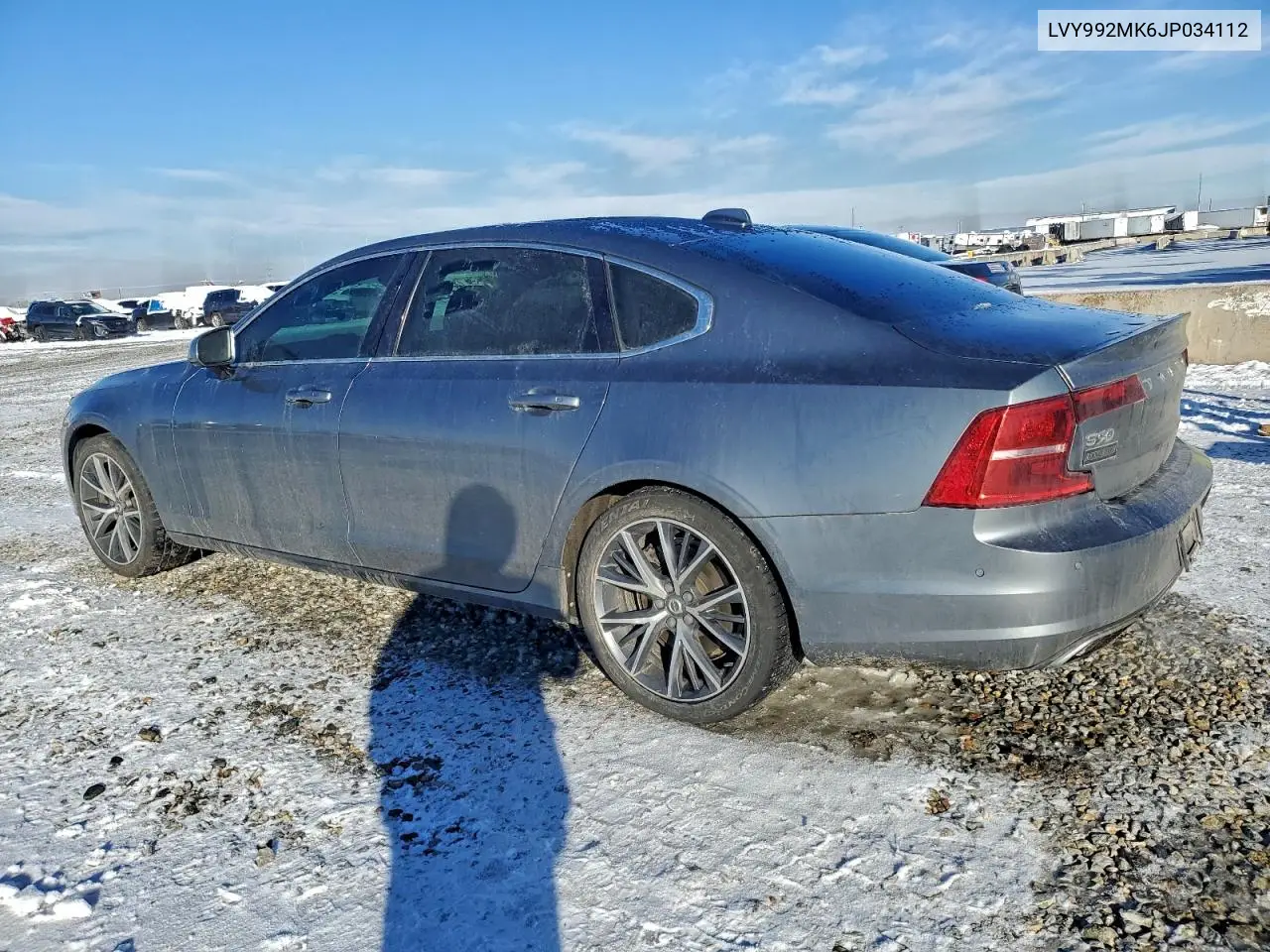 LVY992MK6JP034112 2018 Volvo S90 T6 Momentum