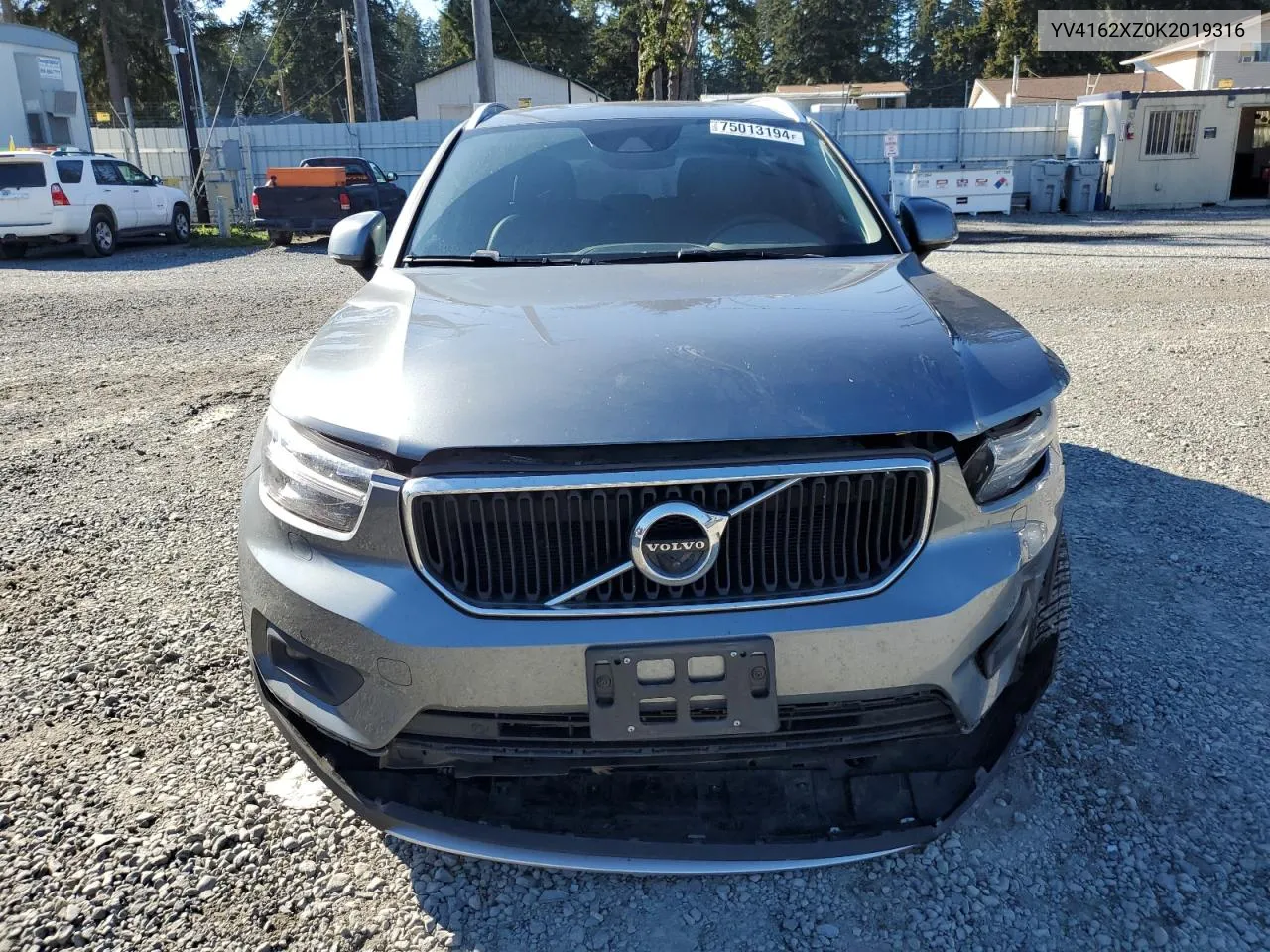 YV4162XZ0K2019316 2019 Volvo Xc40 T5 Momentum