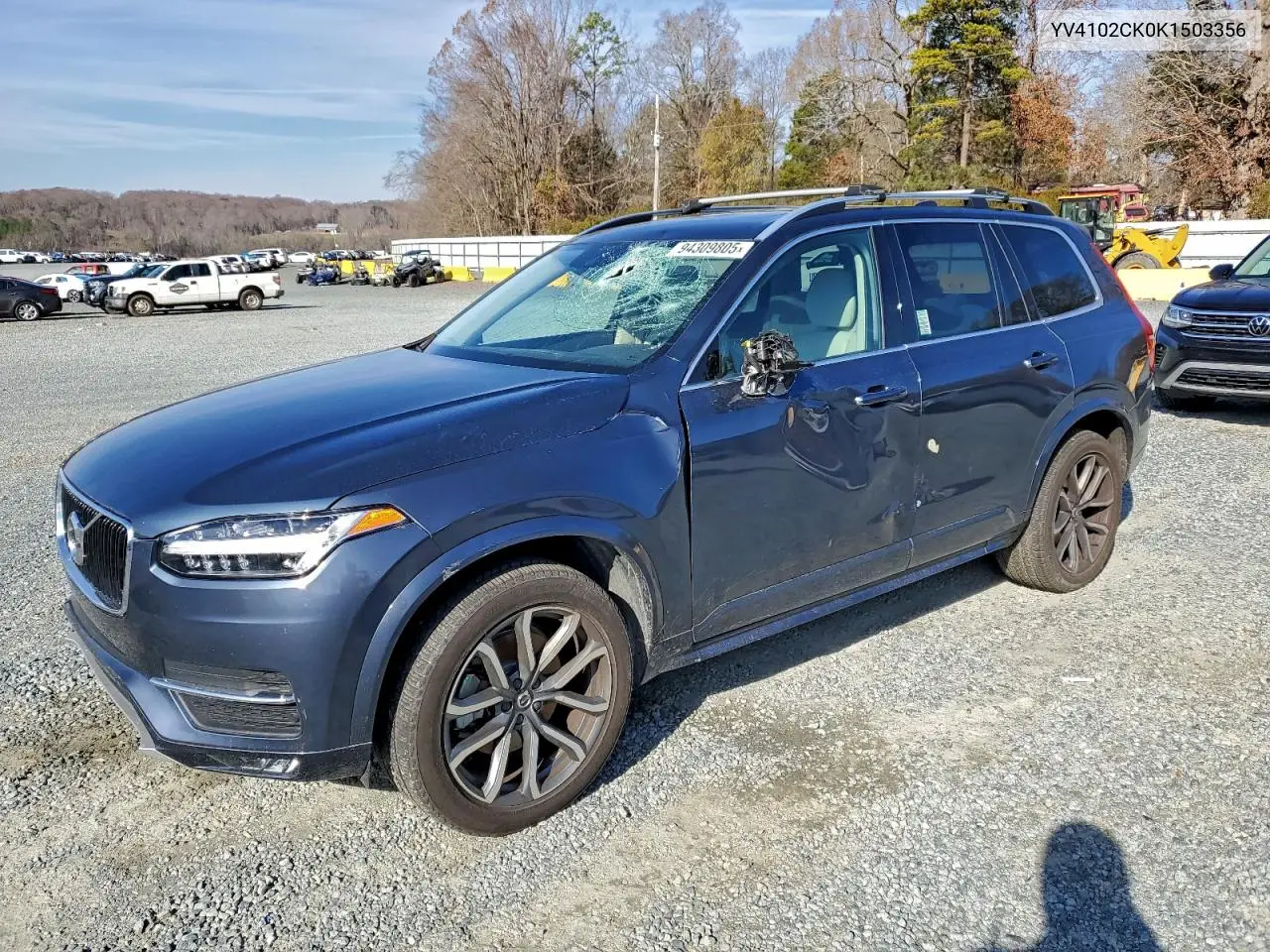 YV4102CK0K1503356 2019 Volvo Xc90 T5 Momentum