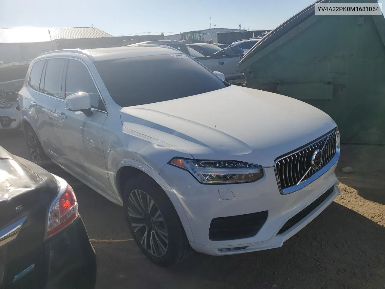 2021 Volvo Xc90 T6 Momentum VIN: YV4A22PK0M1681064 Lot: 71781164