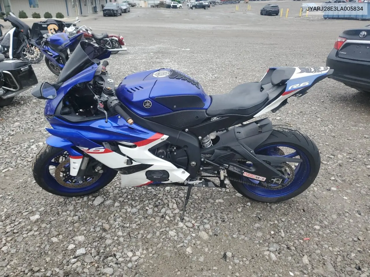 JYARJ28E3LA005834 2020 Yamaha Yzfr6