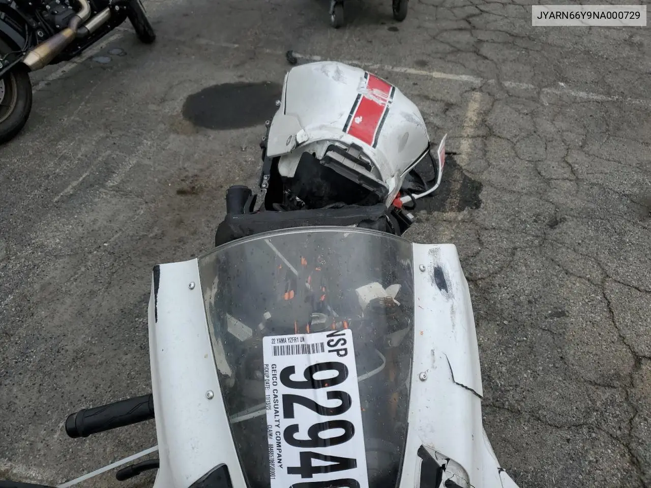 JYARN66Y9NA000729 2022 Yamaha Yzfr1
