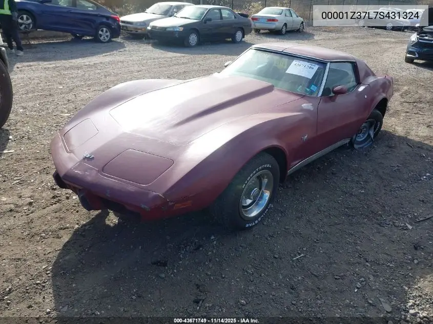 00001Z37L7S431324 1977 Chev Corvette