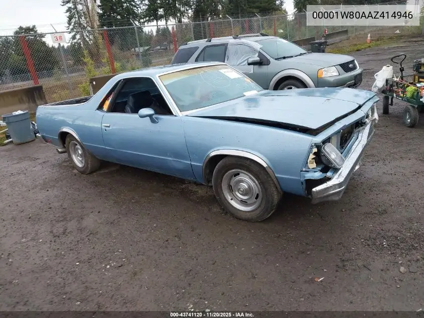 00001W80AAZ414946 1980 Chev El Cam