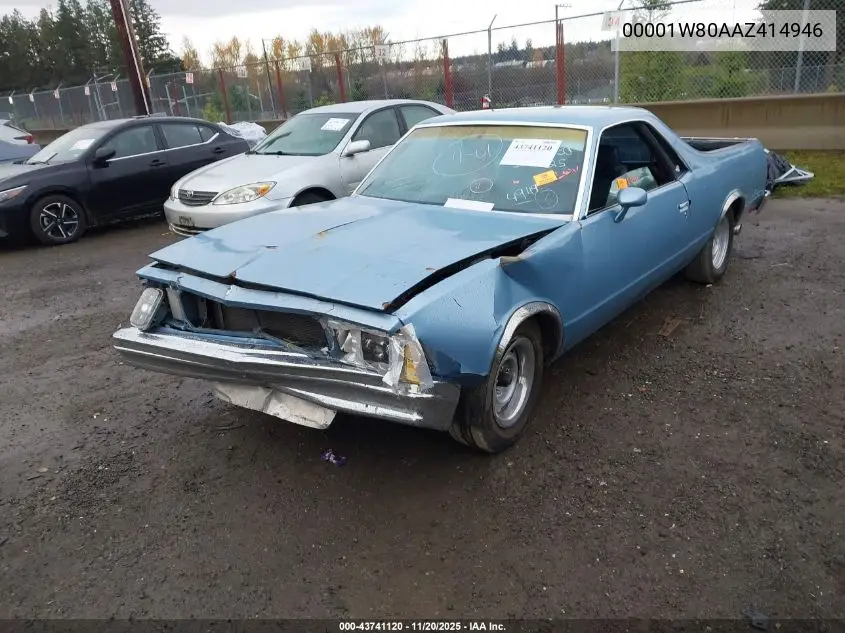 00001W80AAZ414946 1980 Chev El Cam