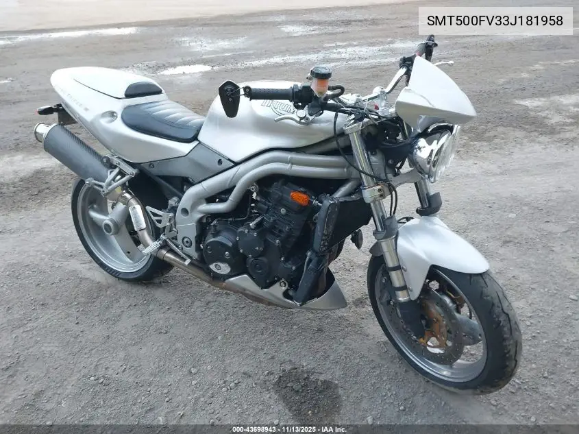 SMT500FV33J181958 2003 Triumph Motorcycle Speed Triple