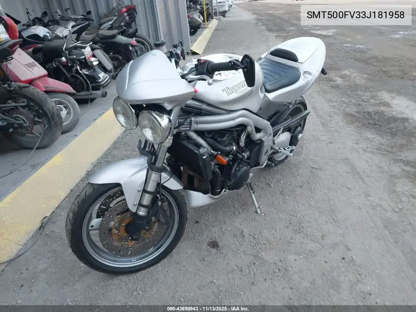 SMT500FV33J181958 2003 Triumph Motorcycle Speed Triple