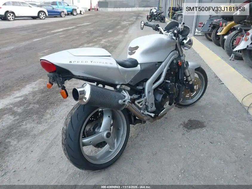 SMT500FV33J181958 2003 Triumph Motorcycle Speed Triple