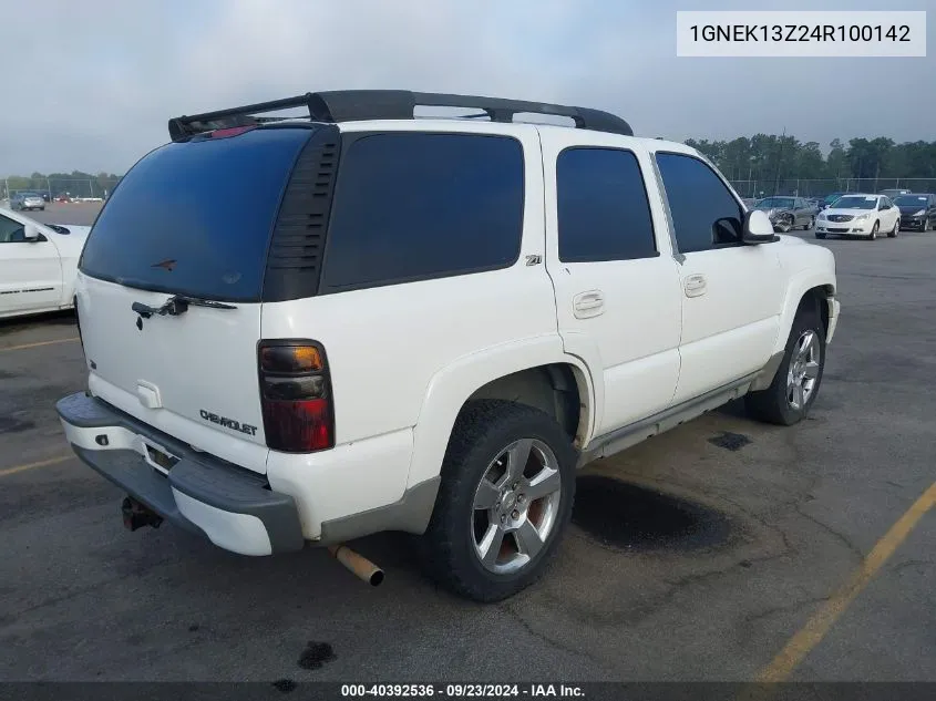 2004 Chev Tahoe Commercial 150 Z71 VIN: 1GNEK13Z24R100142 Lot: 40392536