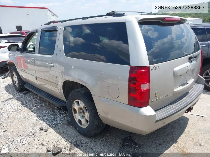 2007 Chev Suburban Lt 1500 4Wd Lt VIN: 3GNFK16397G288867 Lot: 39949510