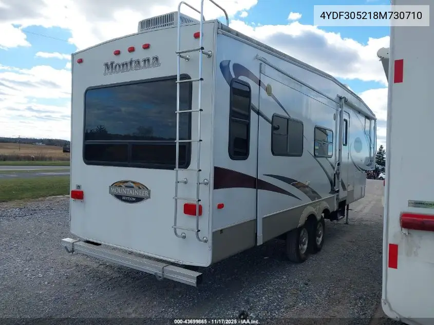 4YDF305218M730710 2008 Keystone 305Rlt