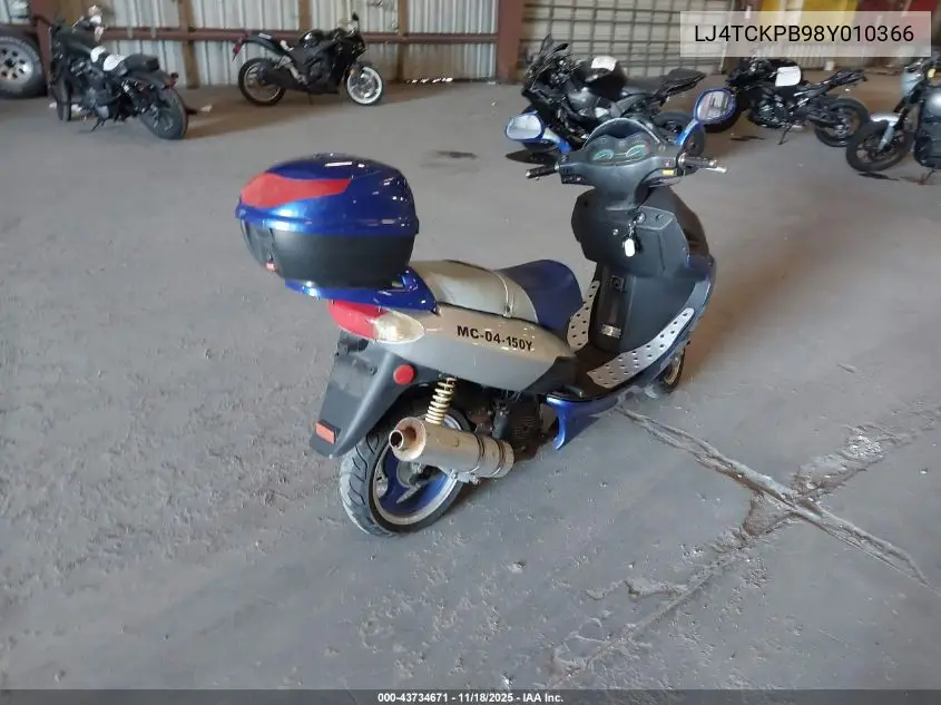 LJ4TCKPB98Y010366 2008 Shanghai Jmstar Motorcycl Jsd50Qt-2/Jsd150T-2/Jds250T-2