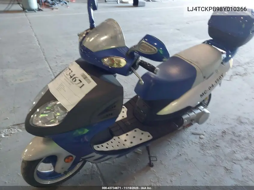LJ4TCKPB98Y010366 2008 Shanghai Jmstar Motorcycl Jsd50Qt-2/Jsd150T-2/Jds250T-2