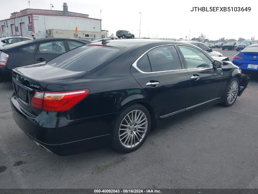 JTHBL5EFXB5103649 2011 Lexus Ls 460