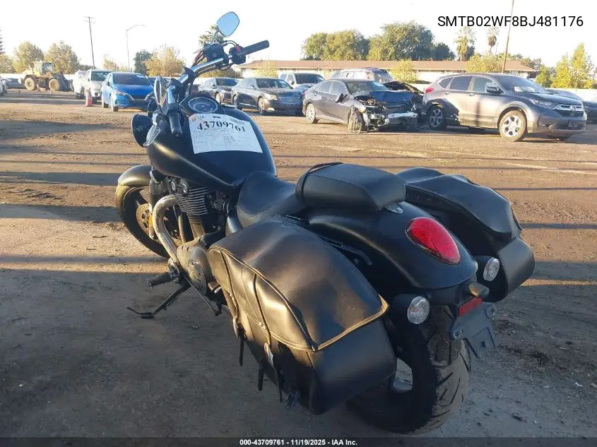 SMTB02WF8BJ481176 2011 Triumph Motorcycle Thunderbird Storm
