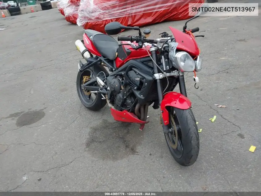 SMTD02NE4CT513967 2012 Triumph Motorcycle Street Triple R