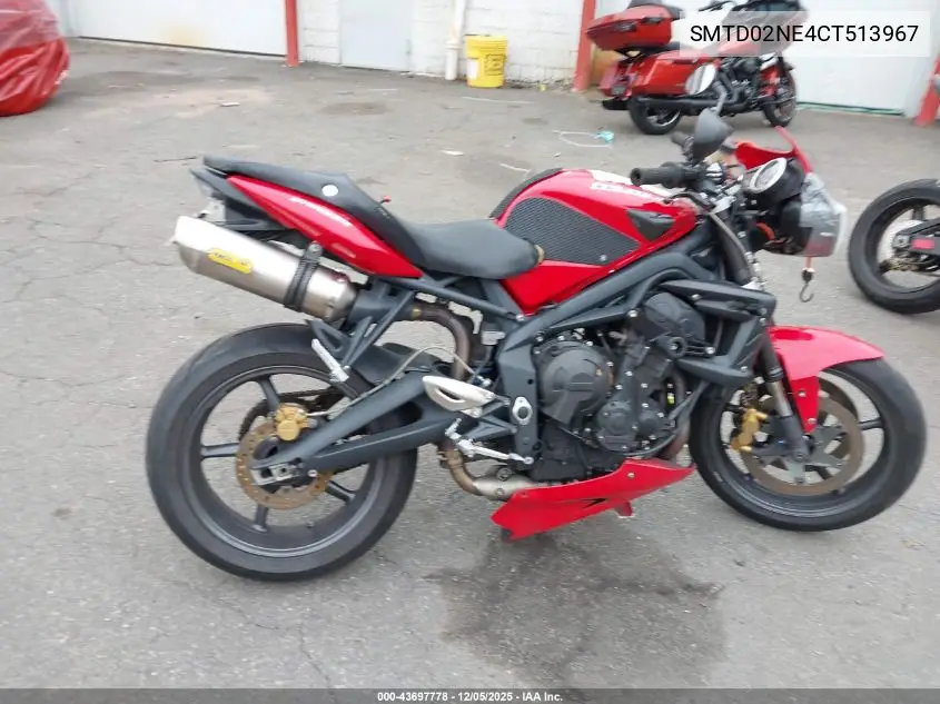 SMTD02NE4CT513967 2012 Triumph Motorcycle Street Triple R