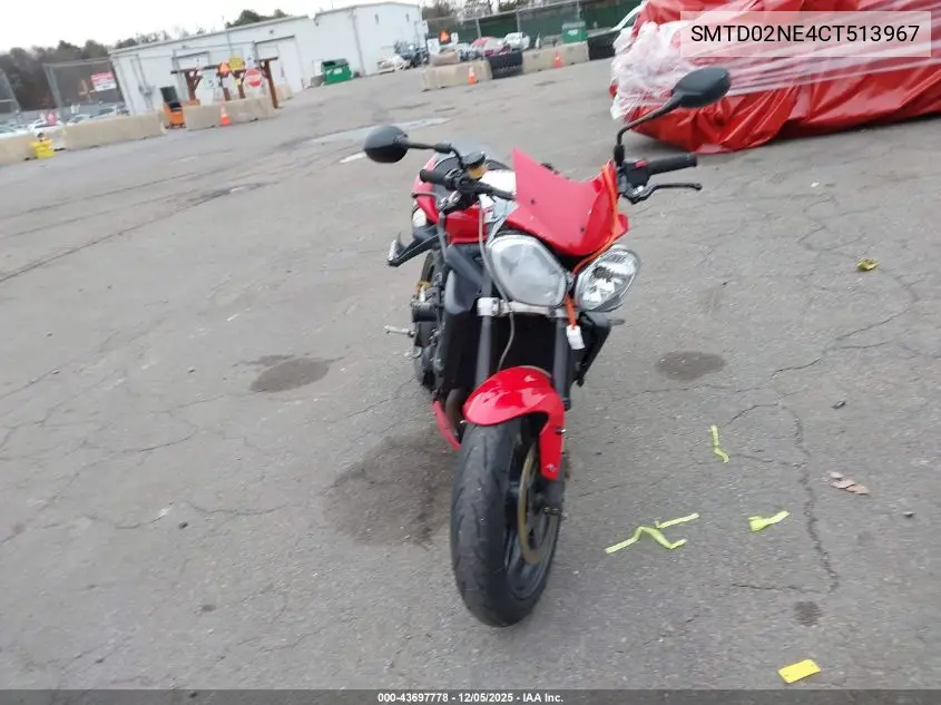 SMTD02NE4CT513967 2012 Triumph Motorcycle Street Triple R