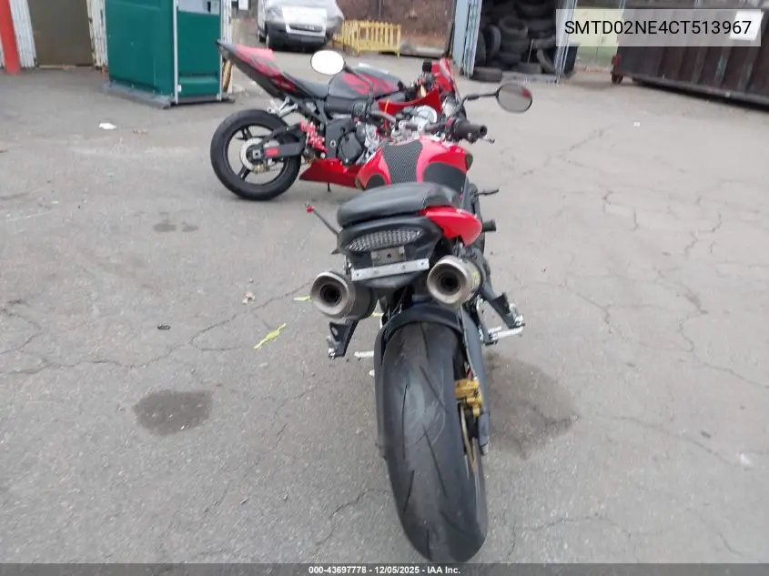 SMTD02NE4CT513967 2012 Triumph Motorcycle Street Triple R