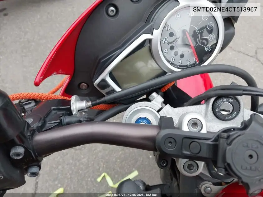 SMTD02NE4CT513967 2012 Triumph Motorcycle Street Triple R