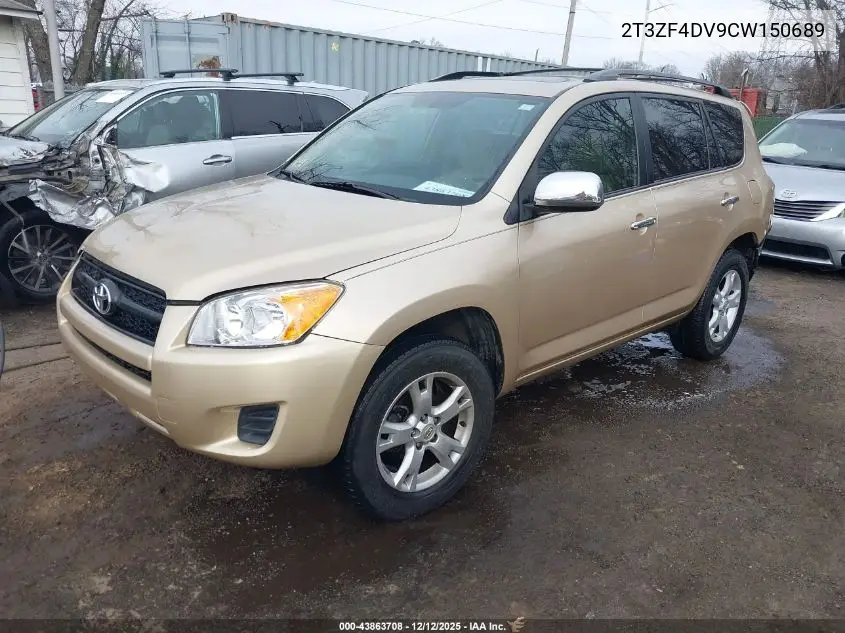 2T3ZF4DV9CW150689 2012 Toyota Rav4