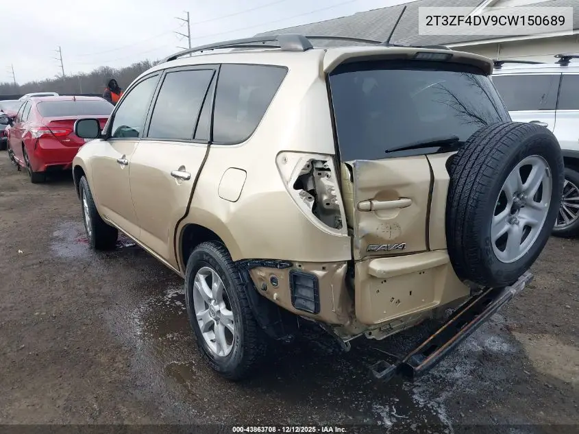 2T3ZF4DV9CW150689 2012 Toyota Rav4
