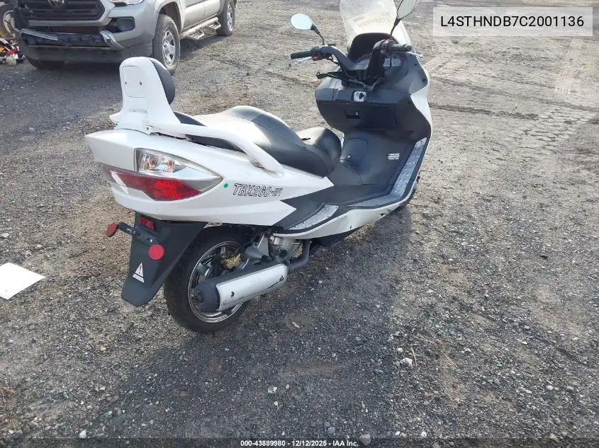 L4STHNDB7C2001136 2012 Zhejiang Scooter