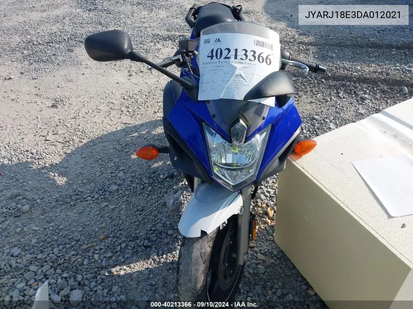 JYARJ18E3DA012021 2013 Yamaha Fz6 R