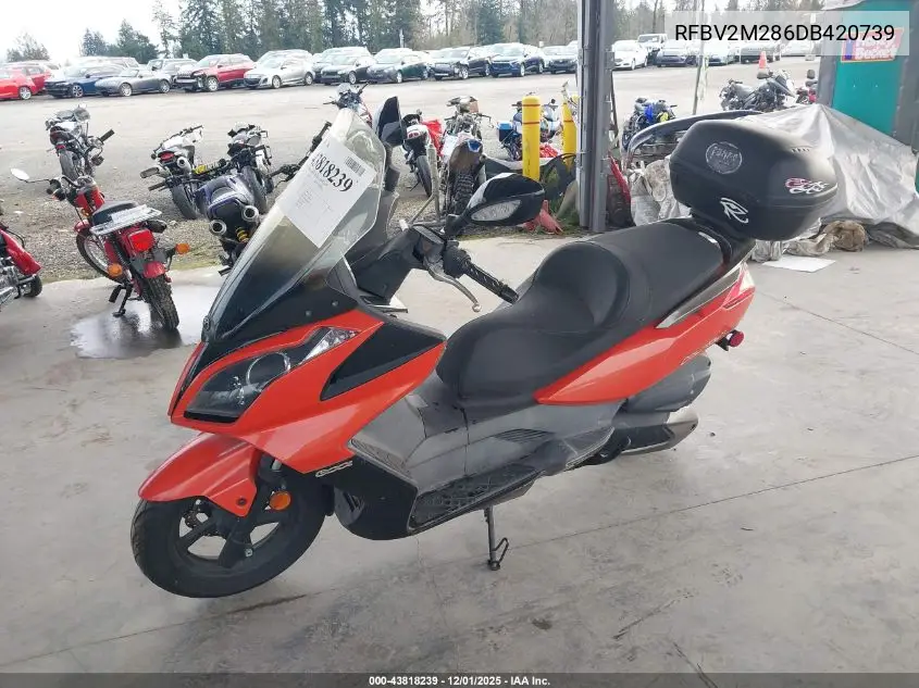 RFBV2M286DB420739 2013 Kymco Usa Inc Downtown 300I